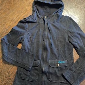 Ezekiel Women's Zip Up Sweater Black Size Medium